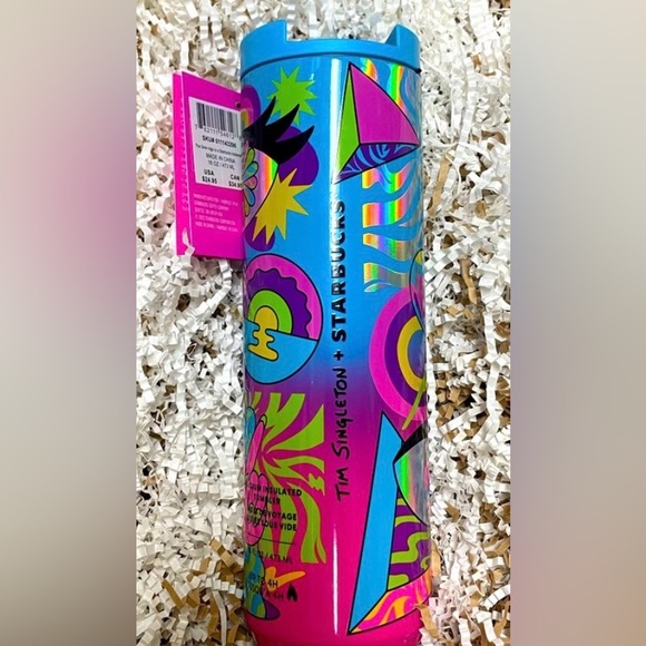 Starbucks Tim Singleton Pride Hot Cup Stainless Tumbler Holographic New 2023 - Picture 6 of 8